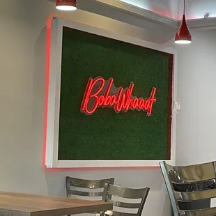 a table and chairs in a restaurant