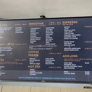 Drink Menu