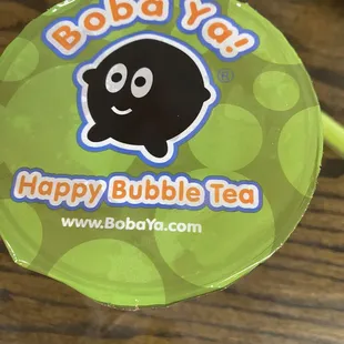 The top of the boba drinks