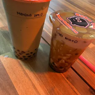 Green Tea Smoothie &amp; Tiger Milk Tea