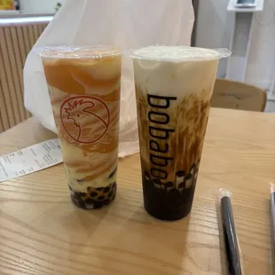 Brulee Thai Milk Tea and Brown Sugar Milk
