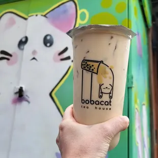 Oolong half sweet milk tea $4.99