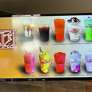 Specialty drink menu