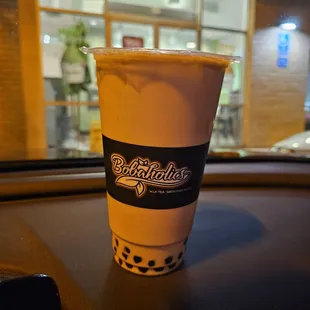 Black Milk Tea with Boba
