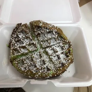 Pandan waffle
