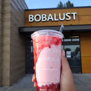 Lusting for the boba... strawberry seduction extra bits