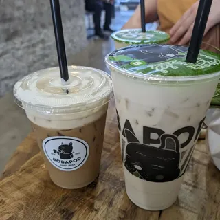 Flower Green Milk Tea