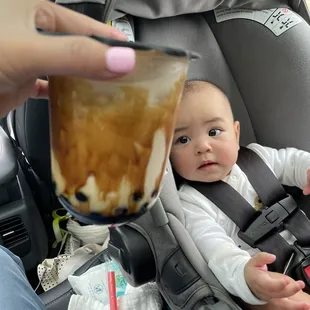 Small brown sugar milk tea with boba $6.50