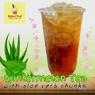 Wintermelon with crunchy aloe vera chunks