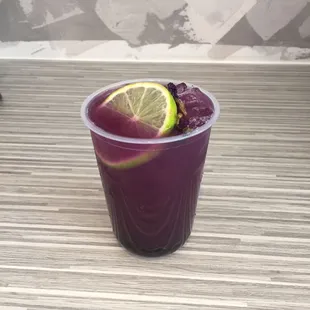 Butterfly pea lemon tea #Boba tea