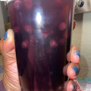 Blueberry tea w/passion popping