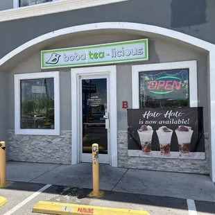 Outside the shop