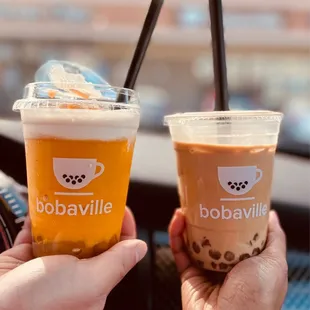 Coffee milk tea with boba