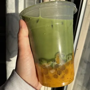 Passion Fruit Matcha Latte