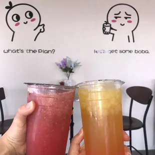 Watermelon breeze and fruit tea