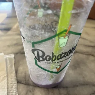 Taro Smoothie...what's left of it