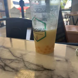 Creamy coconut peach green tea