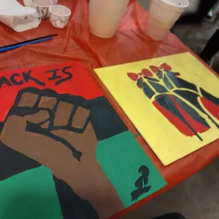 My husband became a painter that night.... don&apos;t look at my heels mine kinda looks like a 12 year old but what can I say I was tipsy