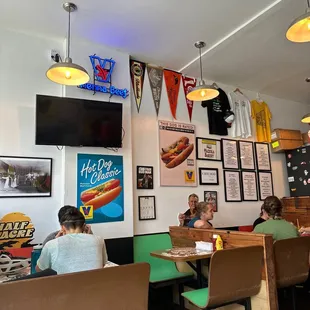 people eating at a restaurant