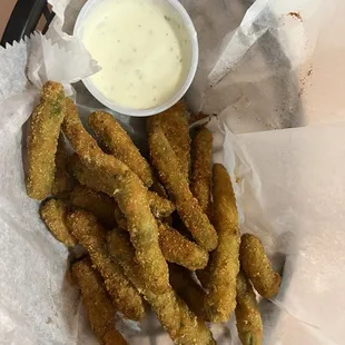 Fried Green Beans with Ranch