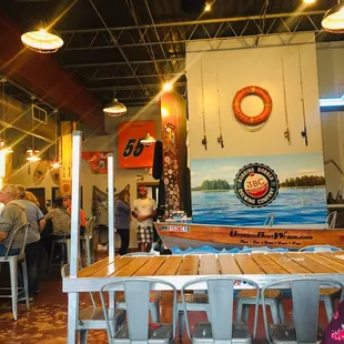 Fun design in the whole taproom