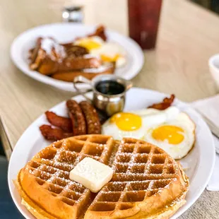 griddle special with waffles