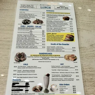 sushi and sashimi, menu