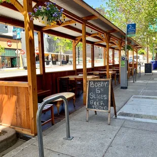 Parklet for outdoor seating
