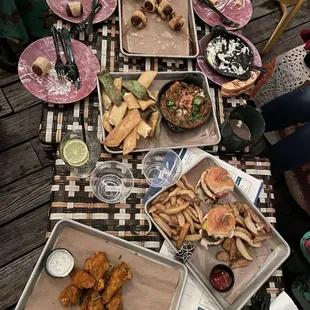 a table full of food