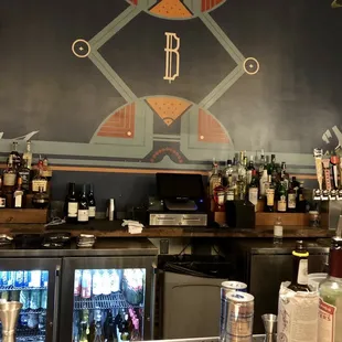 the bar area