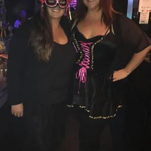 two women in costumes