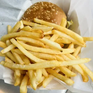 Single Bacon Cheeseburger with Fries