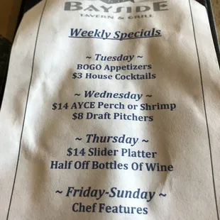weekly specials May 2022