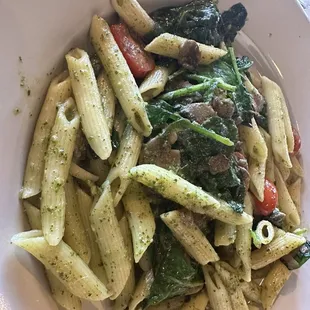 Mushroom pesto without chicken.