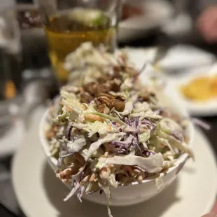 a bowl of coleslaw