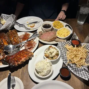 Dry aged Prime rib, BBQ platter