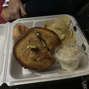 Lobster Grilled Cheese Sandwich with Bang bang sauce. Must have!