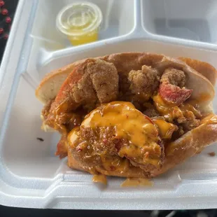 Fried lobster roll