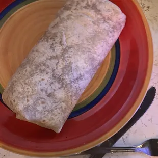 Bean,cheese and rice burrito - al a cart $5.99