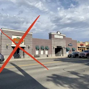 The front of the restaurant.