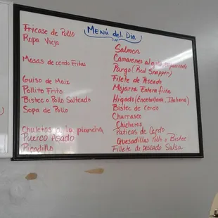 Menu of the Day