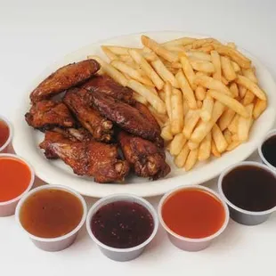 chicken wings and fried chicken, food