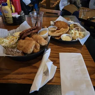Cod and perch with potato pancakes.