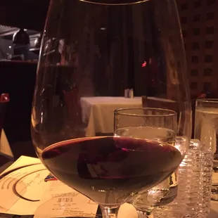 Bottom of the glass.