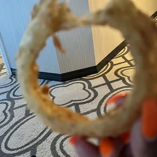 Thick buttermilk onion rings.