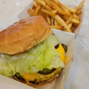 Palace Classic Burger and fries