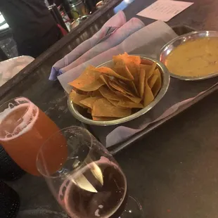 Queso and beer. What more do you need?