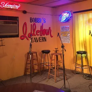 The empty stage at a wonderful establishment!