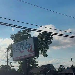 a sign for bobby&apos;s seafood