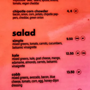 Soup and salad